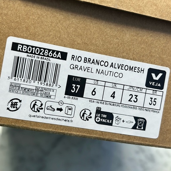 VEJA SDU Rio Branco Alveomesh Sneakers Size 6 NIB - Picture 4 of 15